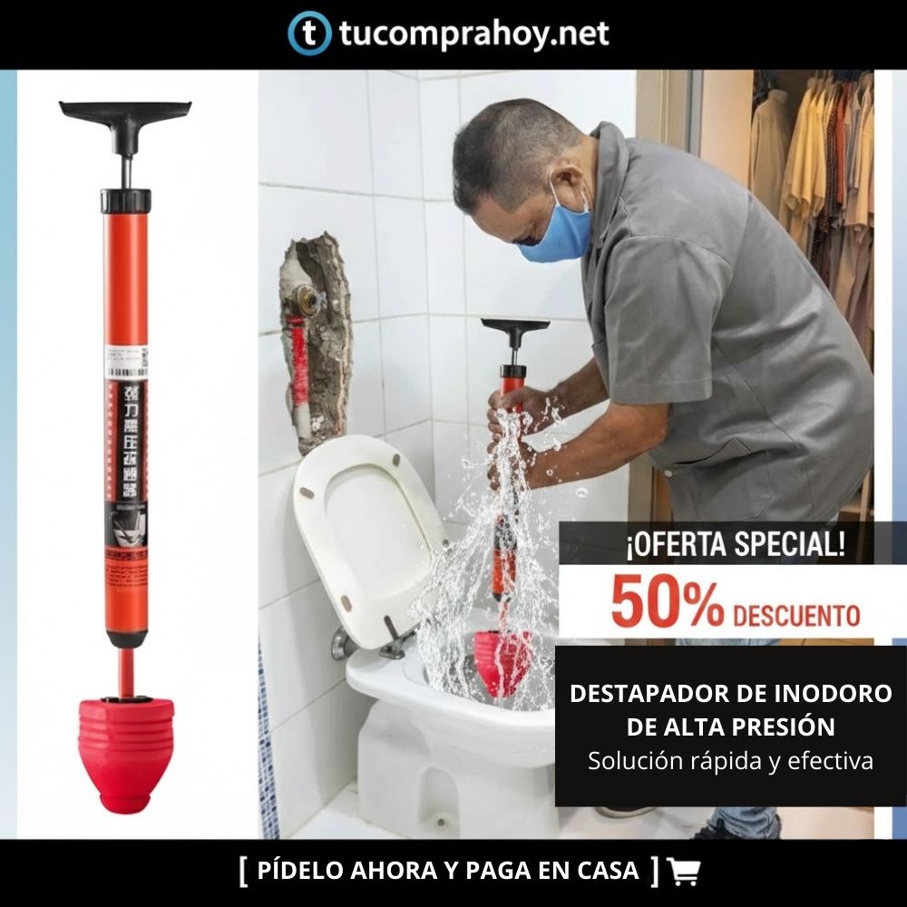 TurboPlunger™ - Destapa tu inodoro en segundos