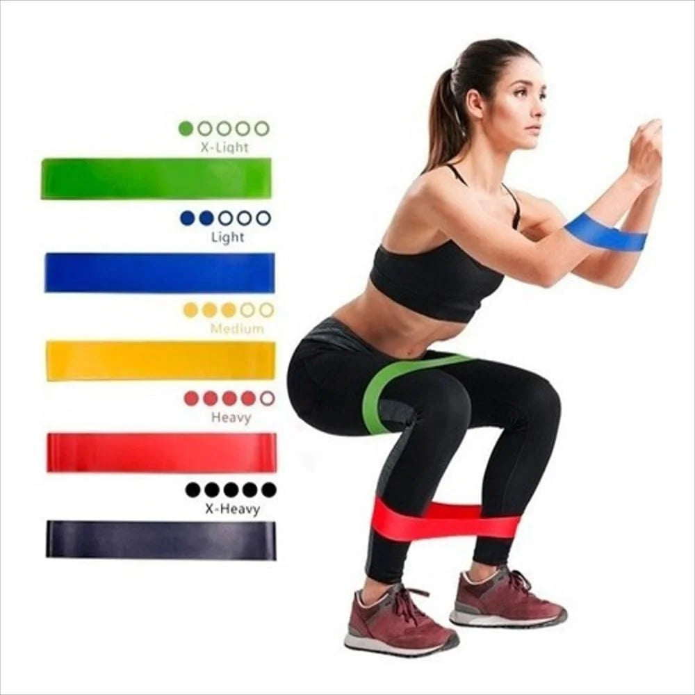 Set de 5 Bandas de Resistencia Alta™ - Tu gimnasio completo