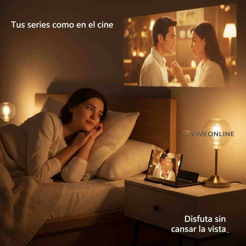 Amplificador de pantalla 3D HD 12 pulgadas para películas, videos y juegos.