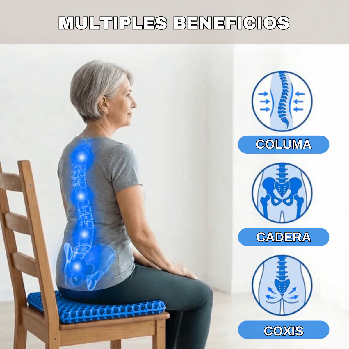 SitWell Cojín Ergonómico con Gel Transpirable – Corrige la Postura