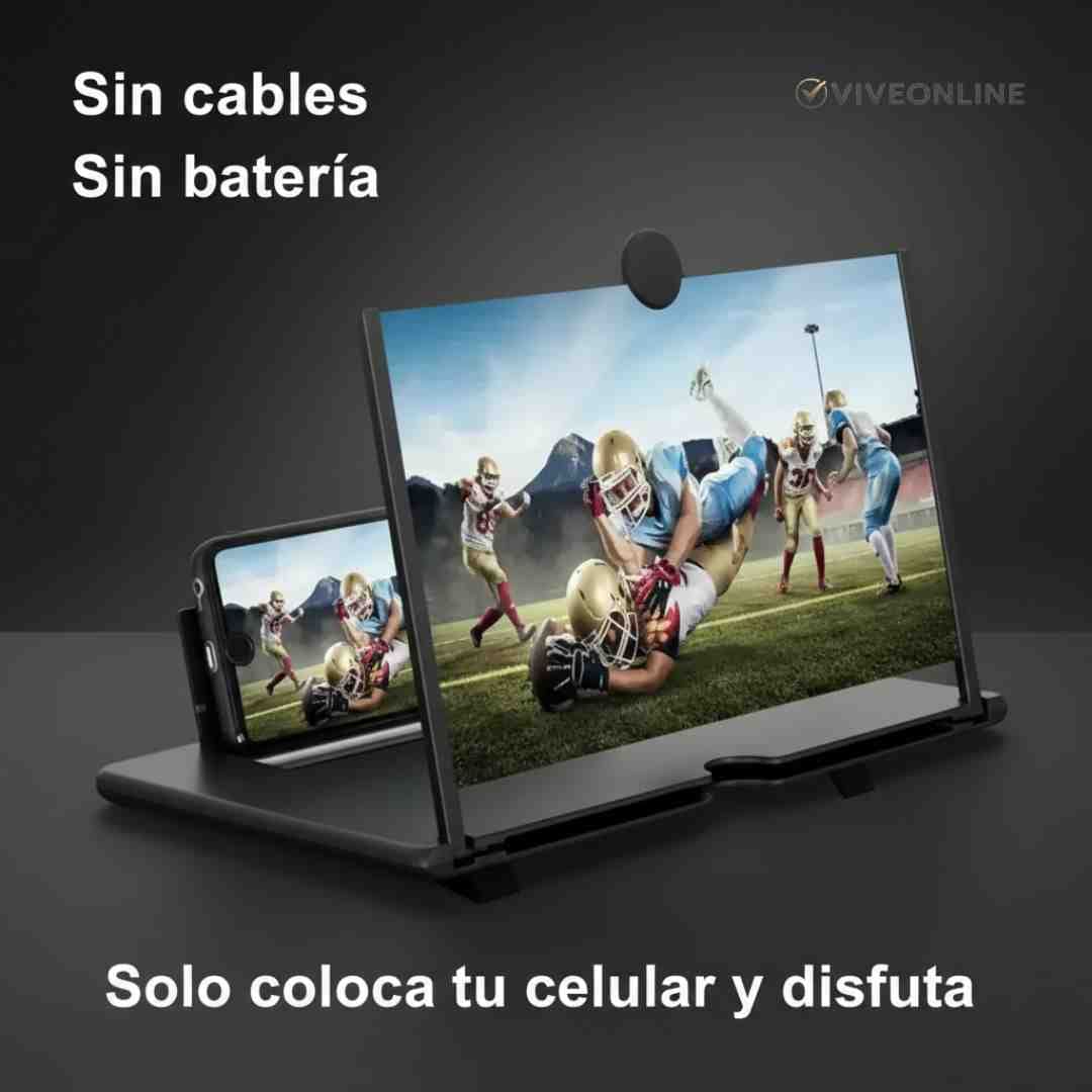 Amplificador de pantalla 3D HD 12 pulgadas para películas, videos y juegos.