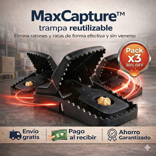 MaxCapture™ Pack x3 - Sistema seguro para controlar roedores.