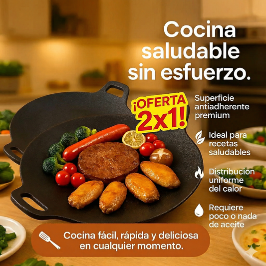 2X1 Plancha Budare Coreana Antiadherente 30cm