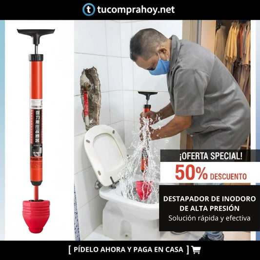 TurboPlunger™ - Destapa tu inodoro en segundos