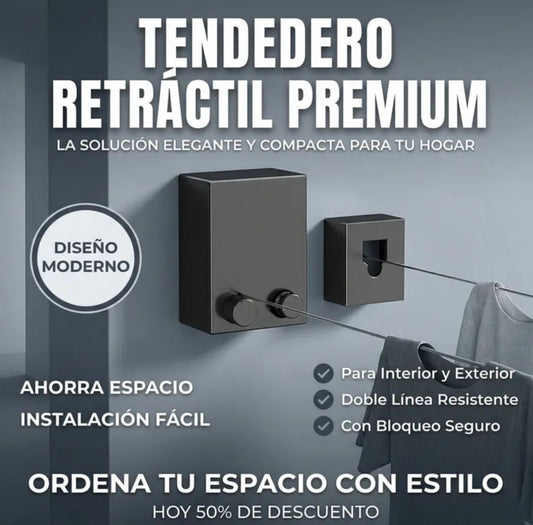 Tendedero Retráctil Premium – Ahorra Espacio con Estilo ✨