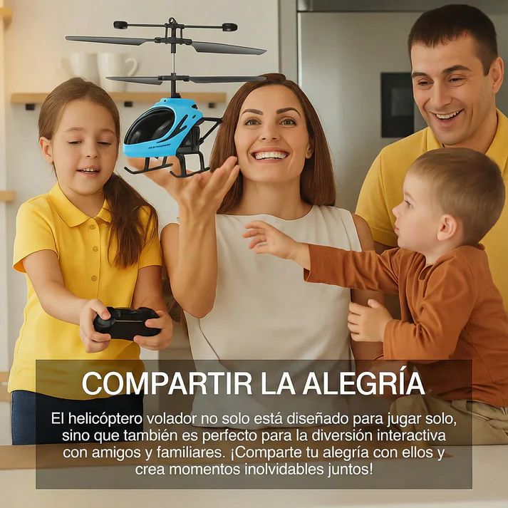 Helicóptero con Sensor y Control Remoto | Regalo perfecto para navidad