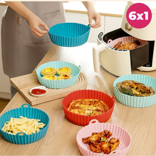 PROMO 6x1 Moldes Antiadherentes de Silicona para Freidora de Aire