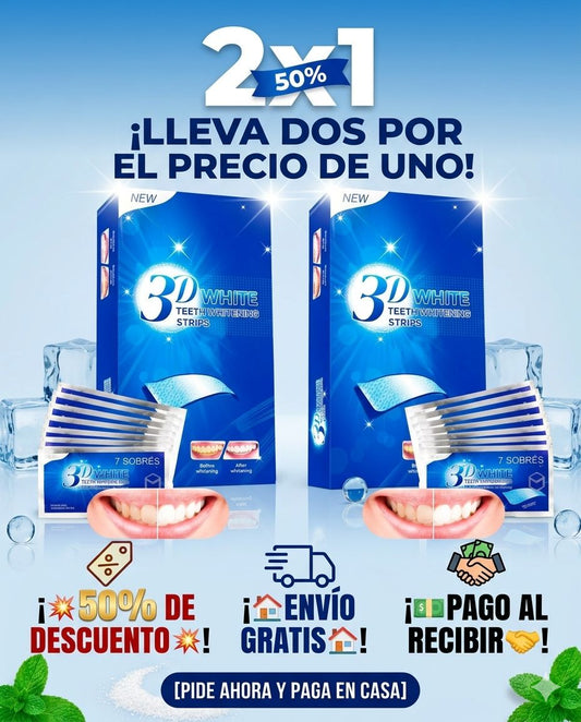Láminas Blanqueadoras 3D White x2 cajas